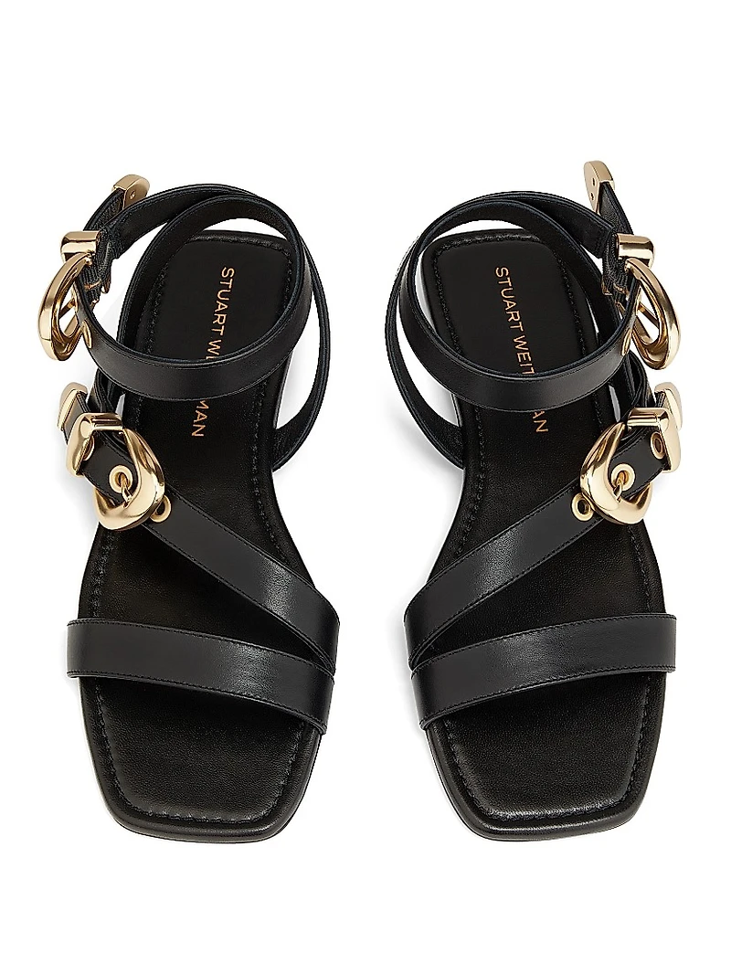 Maven Buckle-Detailed Leather Sandals