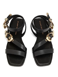Maven Buckle-Detailed Leather Sandals