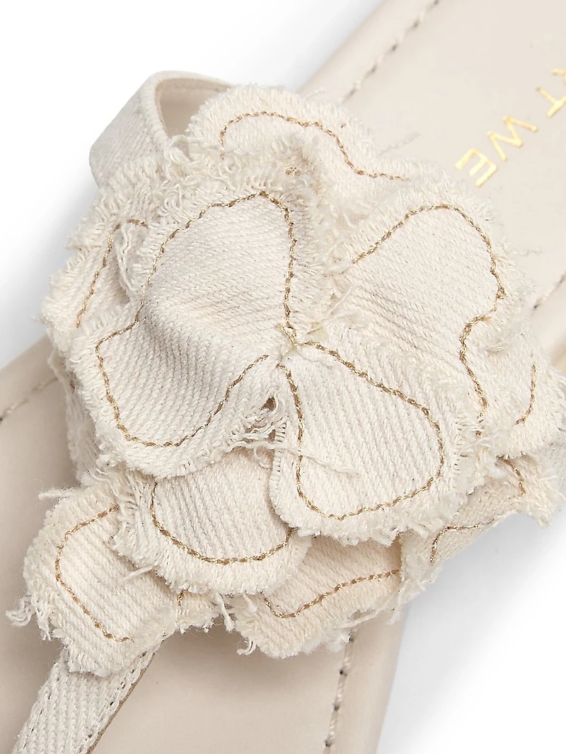 Rio Denim T-Strap Sandals