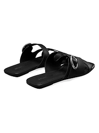 Villa Leather Slip-On Sandals