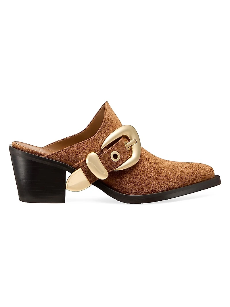 Maven 50MM Suede Block-Heel Mules