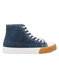 LOEWE x Paula's Ibiza Bloc Denim High Top Sneakers