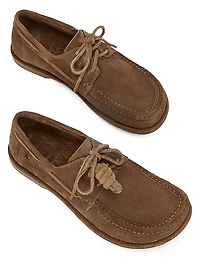 LOEWE x Paula's Ibiza Campo Suede Boat Shoes