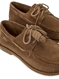 LOEWE x Paula's Ibiza Campo Suede Boat Shoes
