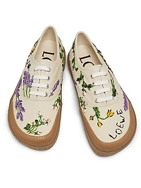 LOEWE x Paula's Ibiza Terra Vulca Floral-Embroidered Low-Top Sneakers