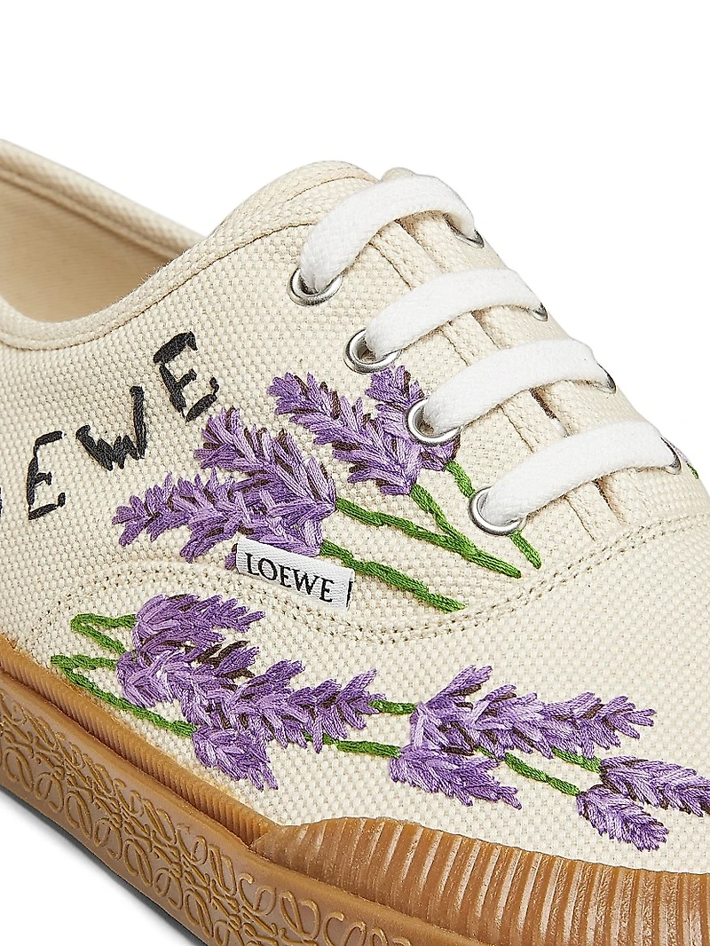 LOEWE x Paula's Ibiza Terra Vulca Floral-Embroidered Low-Top Sneakers