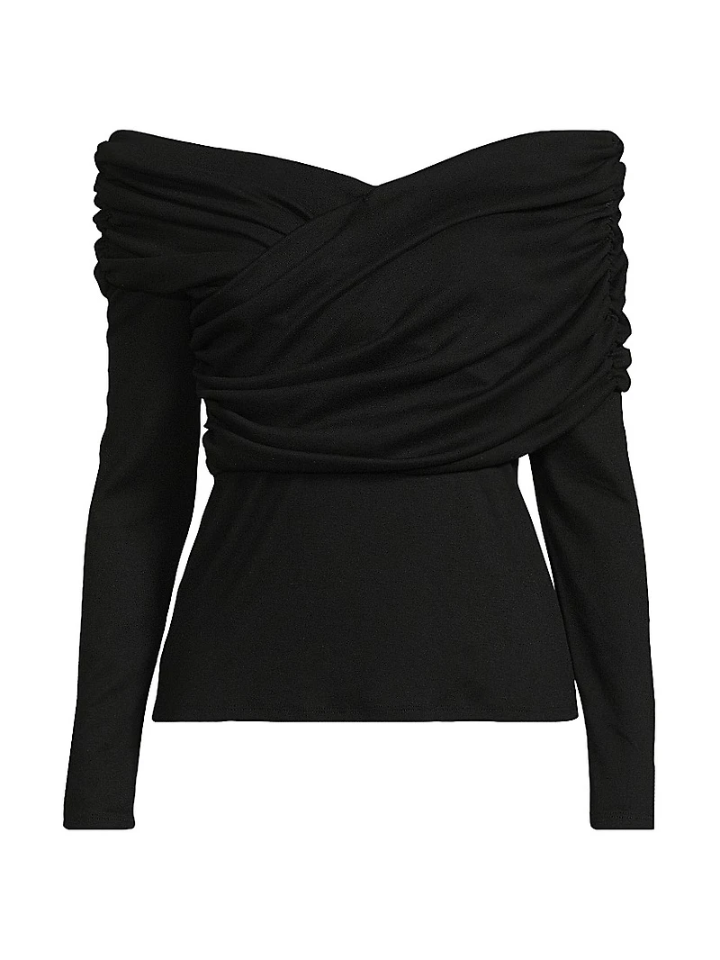 Jersey Ruched Long Sleeve Top