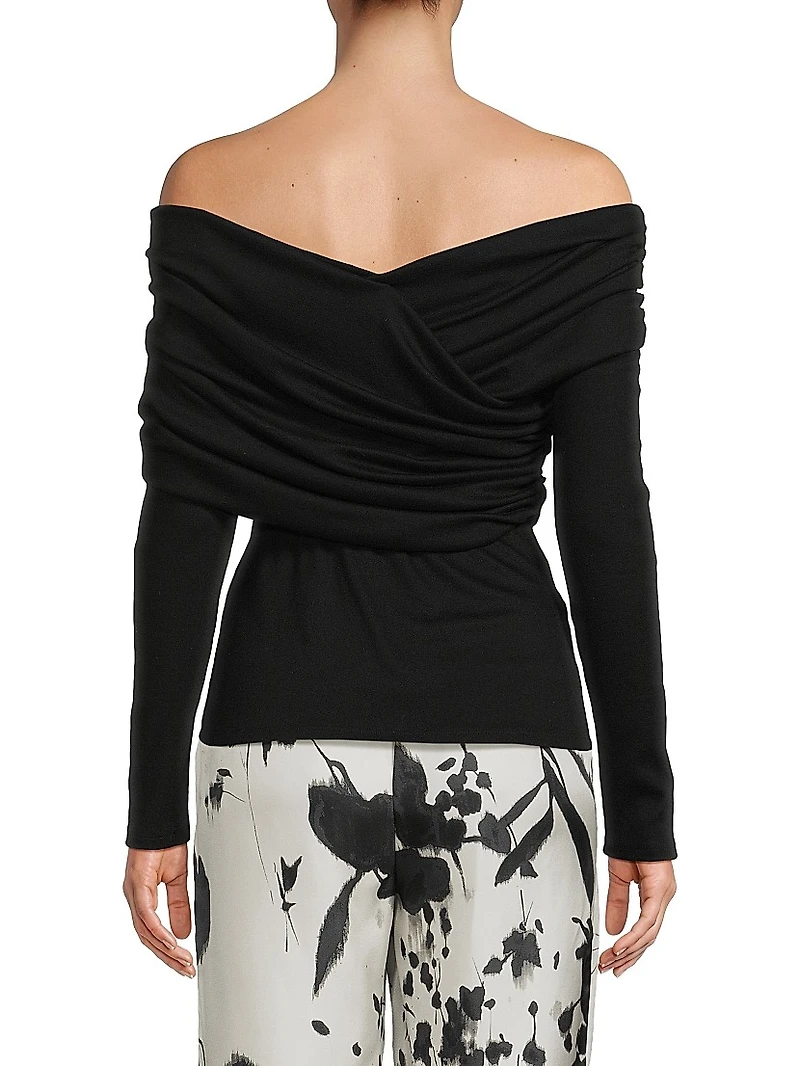 Jersey Ruched Long Sleeve Top