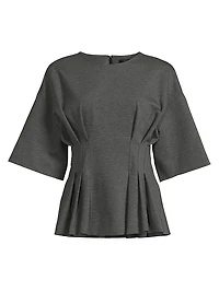 Compact Knit Pleat Release Top