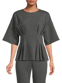 Compact Knit Pleat Release Top