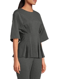 Compact Knit Pleat Release Top
