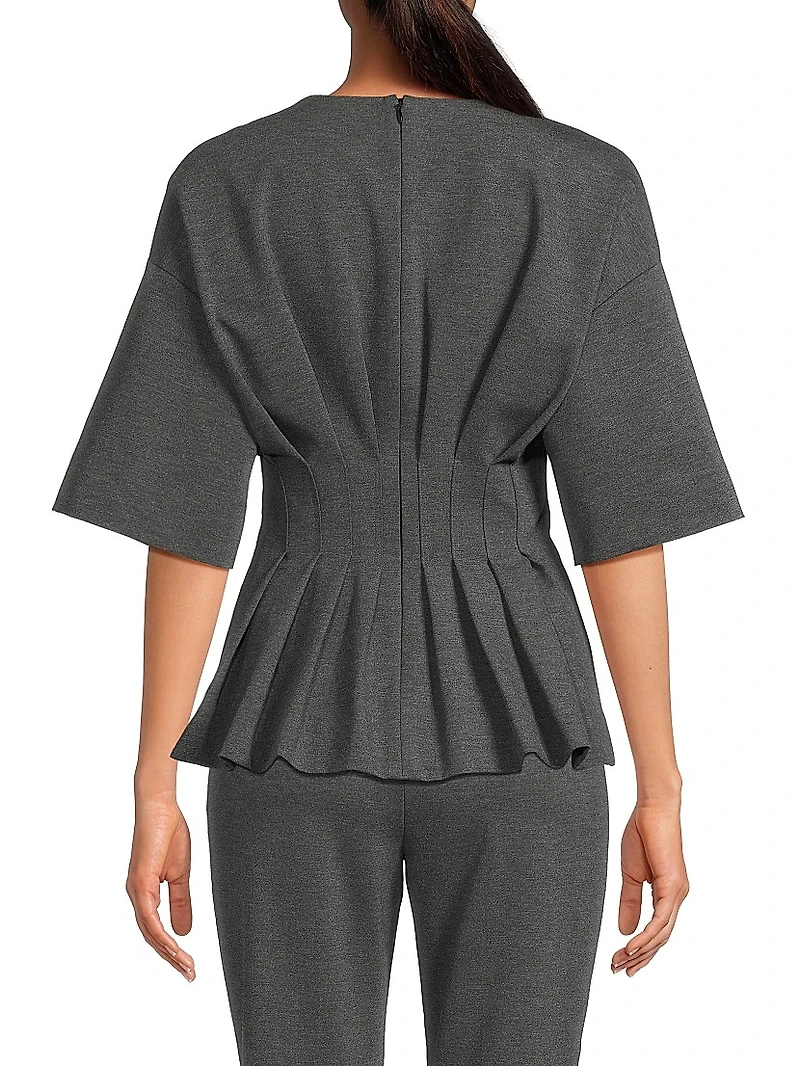 Compact Knit Pleat Release Top