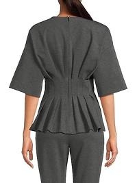 Compact Knit Pleat Release Top