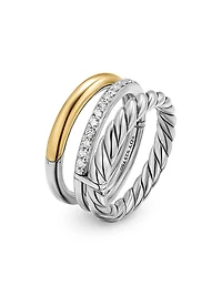 DY Mercer Three Row Ring Sterling Silver