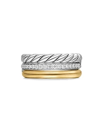DY Mercer Three Row Ring Sterling Silver