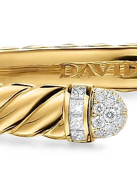 Sculpted Cable Cuff Bracelet 18K Yellow Gold