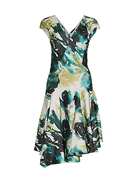 Mira Asymmetric Silk Swing Dress