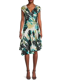 Mira Asymmetric Silk Swing Dress