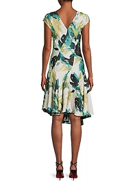 Mira Asymmetric Silk Swing Dress