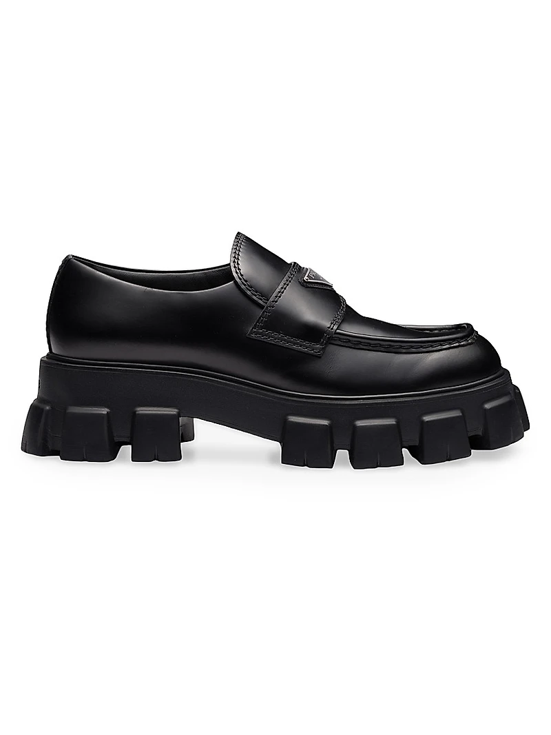 Men's Monolith Brushed Leather Loafers