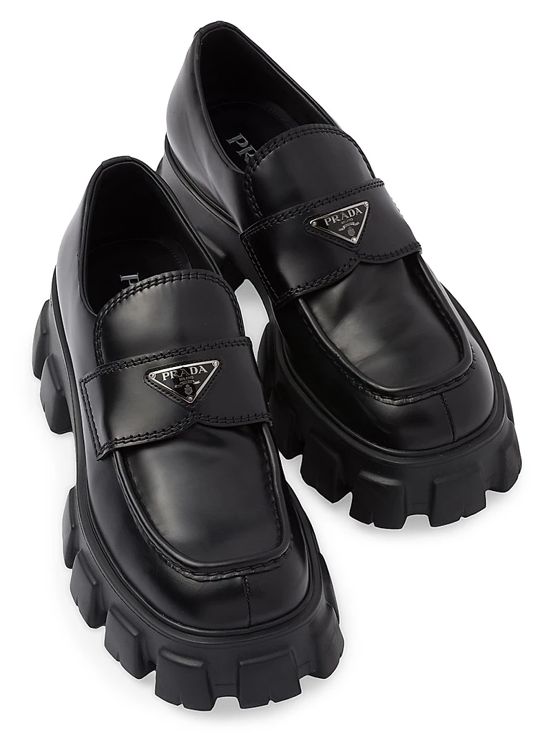 Men's Monolith Brushed Leather Loafers