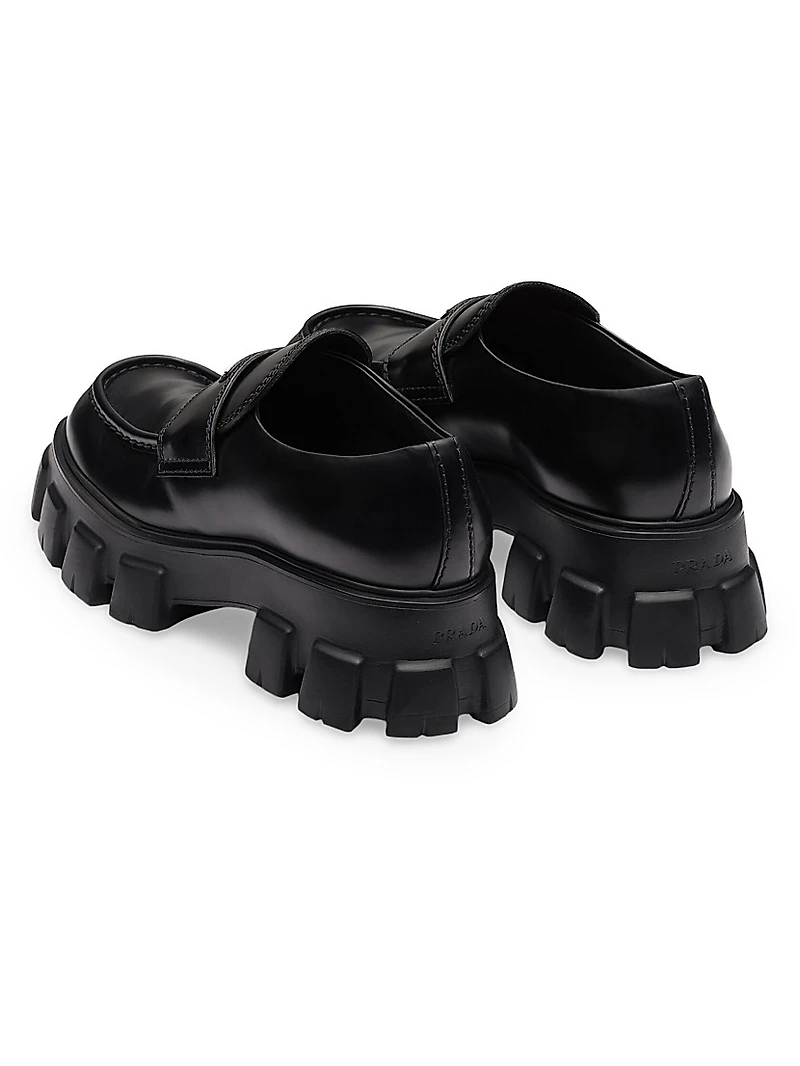 Men's Monolith Brushed Leather Loafers