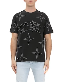 Rhinestone Cotton Jersey T-Shirt