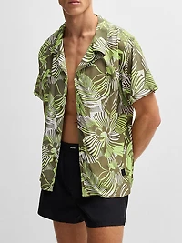 Regular-Fit Beach Shirt with All-Over Print