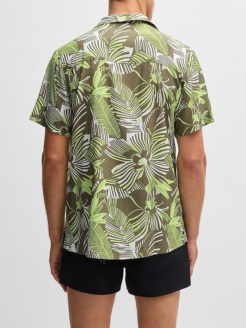 Regular-Fit Beach Shirt with All-Over Print
