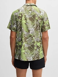 Regular-Fit Beach Shirt with All-Over Print