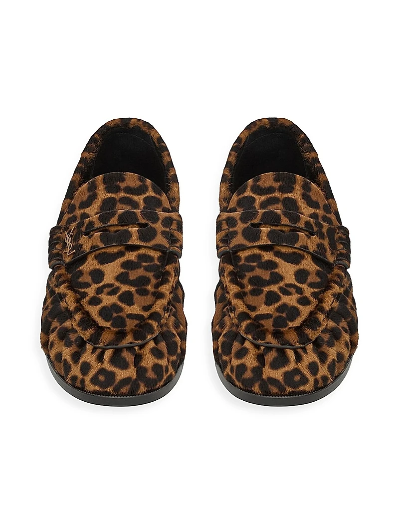 Women's Le Loafer Penny Slippers Pony Hair Leather