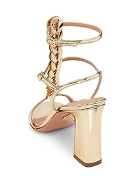 Destiny 85MM Metallic Leather Gladiator Sandals