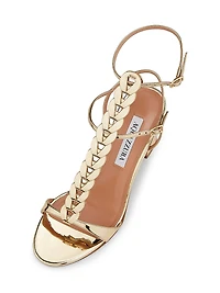 Destiny 85MM Metallic Leather Gladiator Sandals