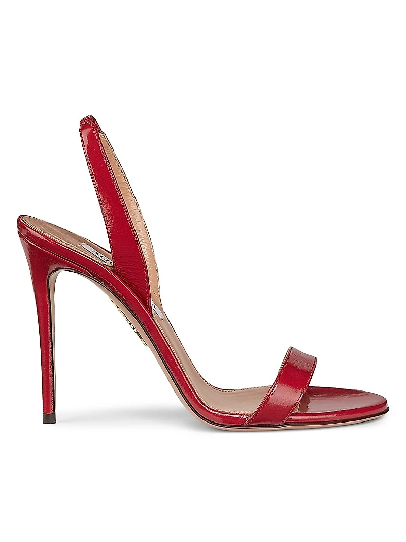 So Nude 105MM Leather Slingback Sandals