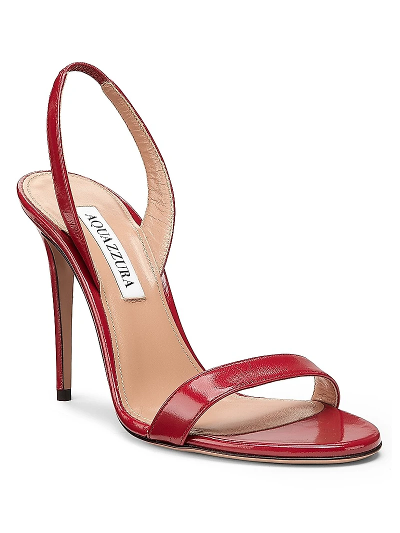 So Nude 105MM Leather Slingback Sandals