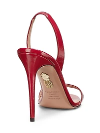 So Nude 105MM Leather Slingback Sandals