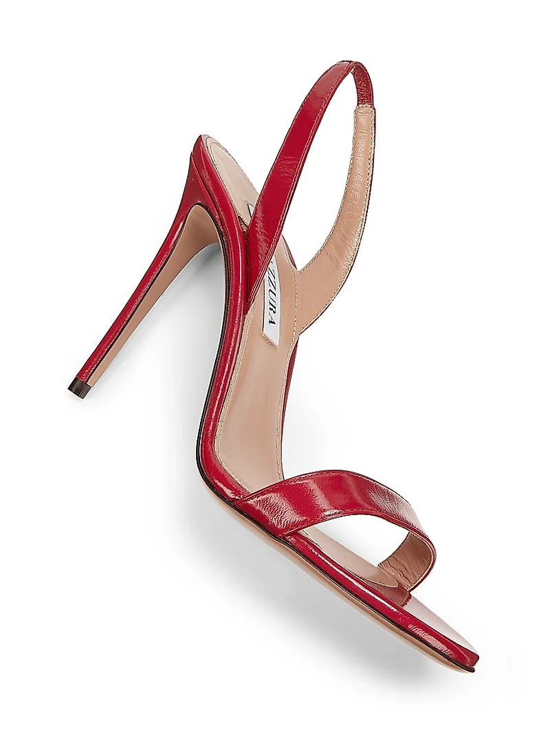 So Nude 105MM Leather Slingback Sandals