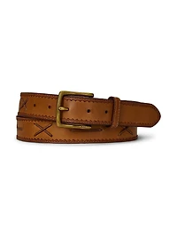 Leather Cross-Stitch Belt