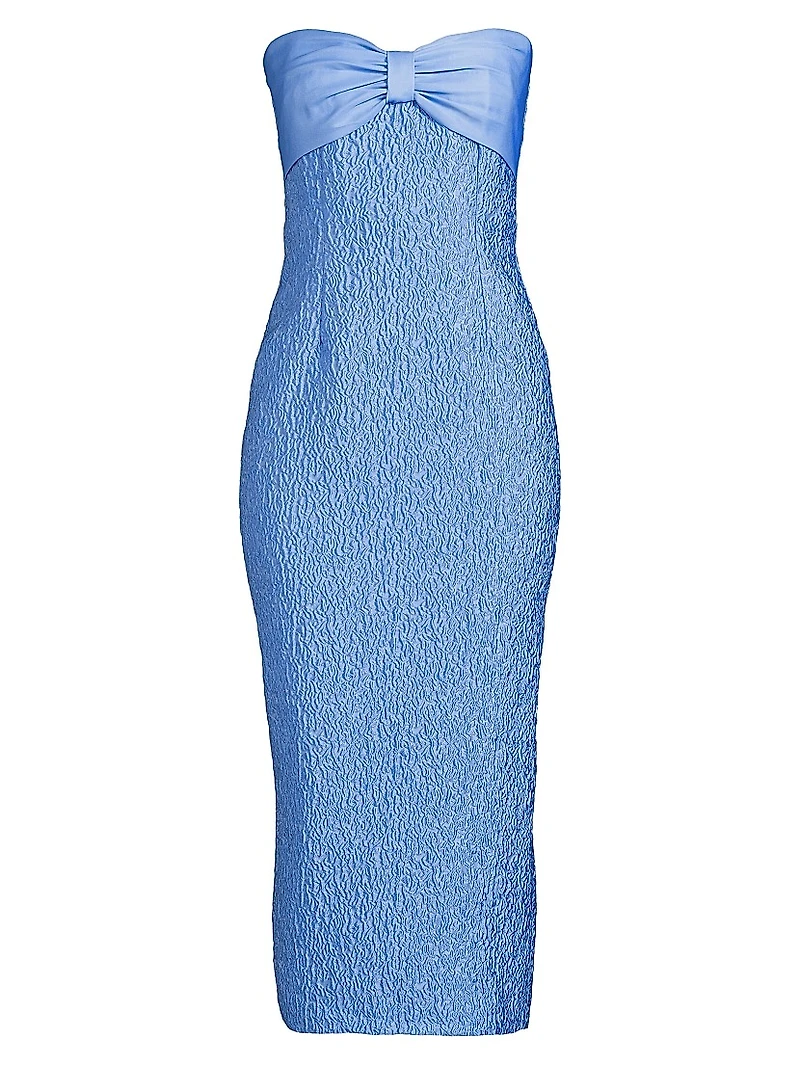 Jackie Jacquard Bow Midi-Dress