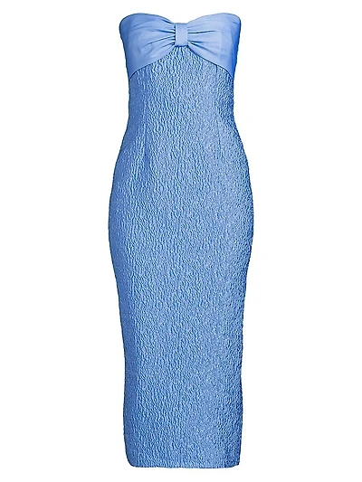 Jackie Jacquard Bow Midi-Dress