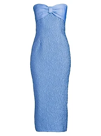 Jackie Jacquard Bow Midi-Dress