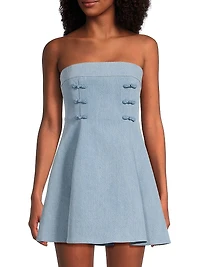 Tai Denim Strapless Minidress