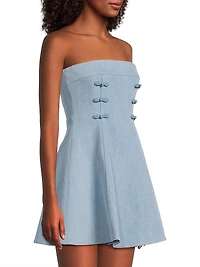 Tai Denim Strapless Minidress