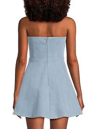 Tai Denim Strapless Minidress