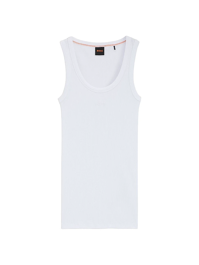 Stretch-Cotton Slim-Fit Vest with Ribbed Structure