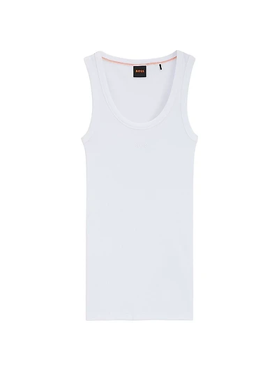 Stretch-Cotton Slim-Fit Vest with Ribbed Structure