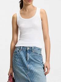 Stretch-Cotton Slim-Fit Vest with Ribbed Structure