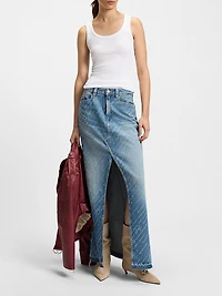 Stretch-Cotton Slim-Fit Vest with Ribbed Structure