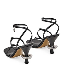 The Daisy Heel 100MM Leather Sandals
