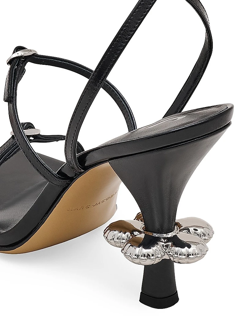 The Daisy Heel 100MM Leather Sandals